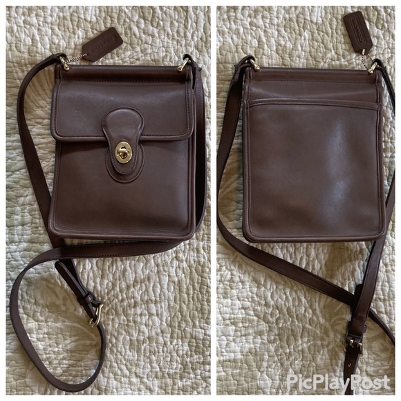 VINTAGE 90’s COACH MURPHY BAG #9930 in brown full-grain leather. Fully Restored - Picture 3 of 12